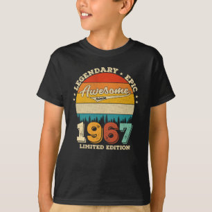 55 Year Old Awesome Since 1967 55th Birthday Gift T-Shirt