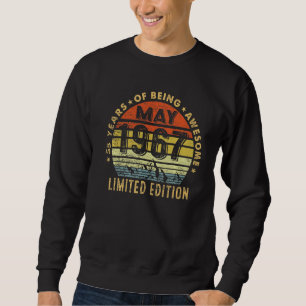 55 Year Old Awesome Since May 1967  55th Birthday Sweatshirt