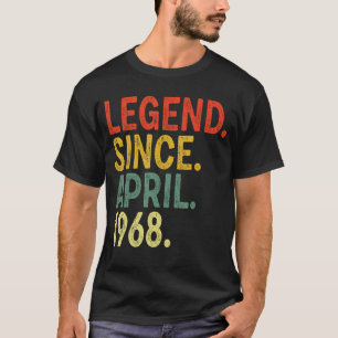 55 Year Old Legend Since April 1968 55th Birthday T-Shirt