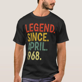 55 Year Old Legend Since April 1968 55th Birthday T-Shirt