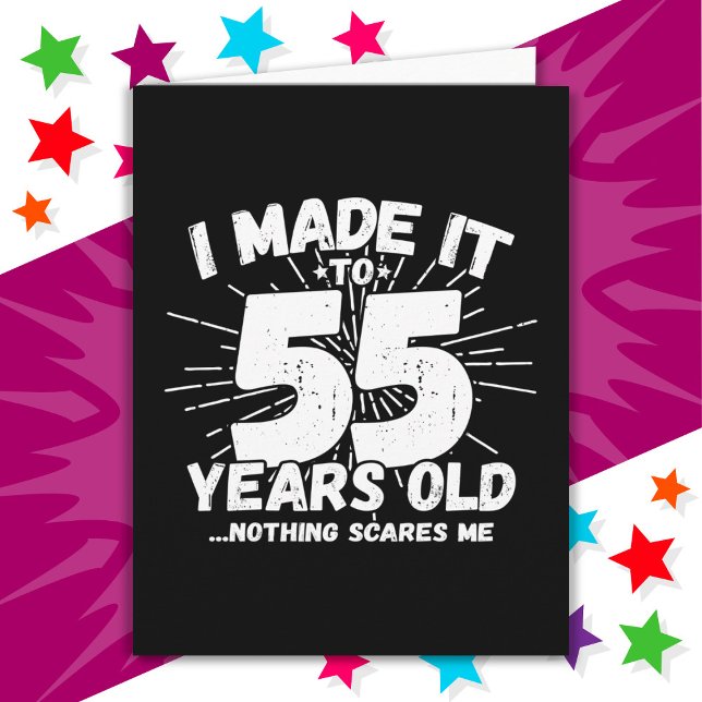 55 Year Old Sarcastic Meme Funny 55th Birthday Card (Creator Uploaded)