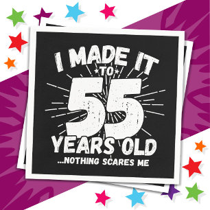 55 Year Old Sarcastic Meme Funny 55th Birthday Napkin