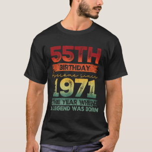 55 Year Old Vintage 1971 Limited Edition 55th Birt T-Shirt
