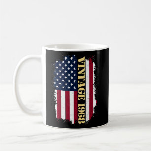 55 Year Old Vintage US Flag 1968 American Flag 55t Coffee Mug