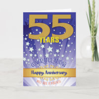 55 Year Recovery Anniversary Bold Numeral