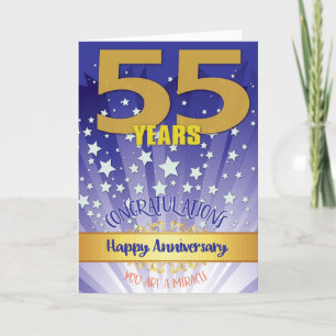 55 Year Recovery Anniversary Bold Numeral Card
