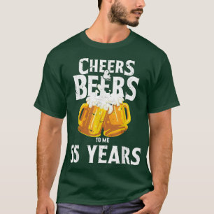 55 Years 55th Birthday Funny Beer Vintage Drink Cr T-Shirt