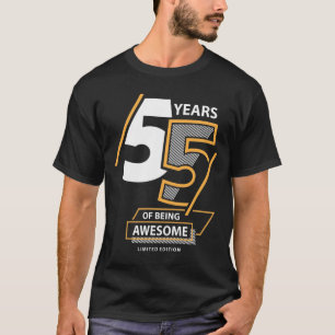 55 Years Of Being Awesome 55th Birthday T-Shirt