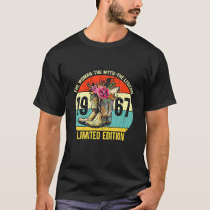 55 Years Old 1967 Western 55Th Limited Edition Cow T-Shirt