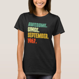 55 Years Old Awesome Since September 1967 55th 4 T-Shirt