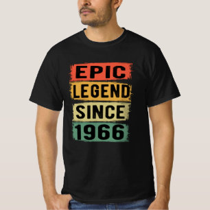 55 Years Old Bday 1966 Epic Legend 56th Birthday T-Shirt