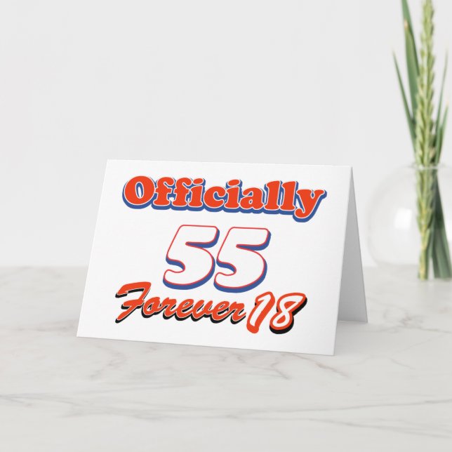 55 years old birthday designs card (Front)