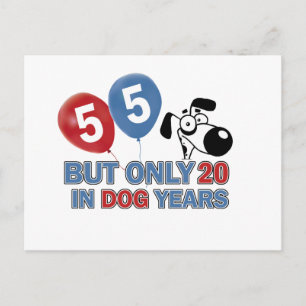 55 years Old birthday designs Postcard