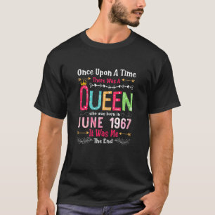 55 Years Old Girls 55th Birthday Queen June 1967 T-Shirt