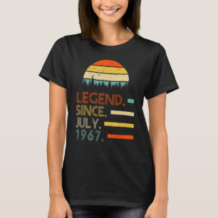 55 Years Old Retro Birthday Legend Since July 196 T-Shirt
