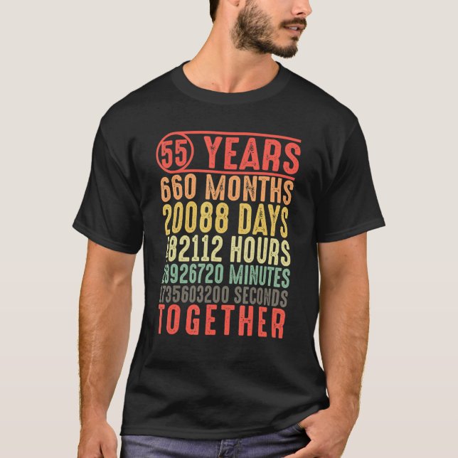 55 Years Together 55th Anniversary Parents Married T-Shirt (Front)