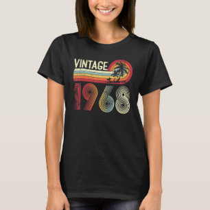 55 Yrs Old Men Women Vintage 1968 Retro 55th Birth T-Shirt