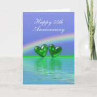 55th Anniversary Emerald Hearts (Tall)