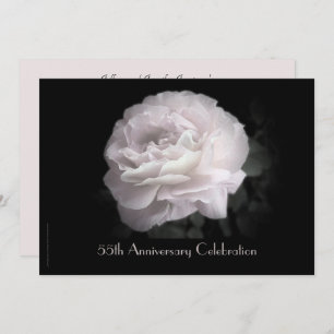 55th Anniversary Party Elegant Pale Pink Rose Invitation
