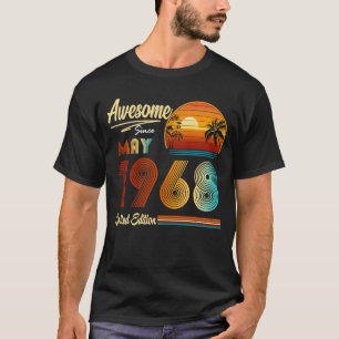 55th Birthday  55 Years Old Awesome Since May 1968 T-Shirt