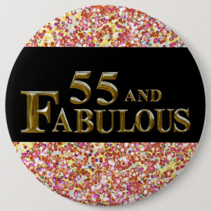 55th  Birthday  6 Cm Round Badge