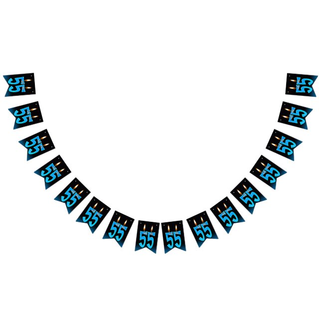 55th birthday candles with eyeballs bunting  (All)