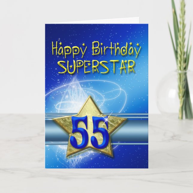 55th Birthday card for Superstar (Front)