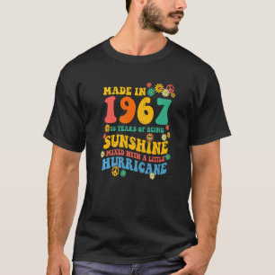 55th Birthday Decorations 60s 70s Tie Dye Groovy H T-Shirt