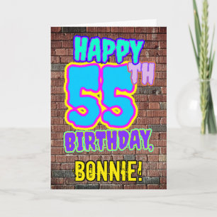 55th Birthday - Fun, Urban Graffiti Inspired Look Card