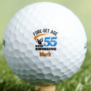55th Birthday Gift for Granddad Classic Keepsake Golf Balls