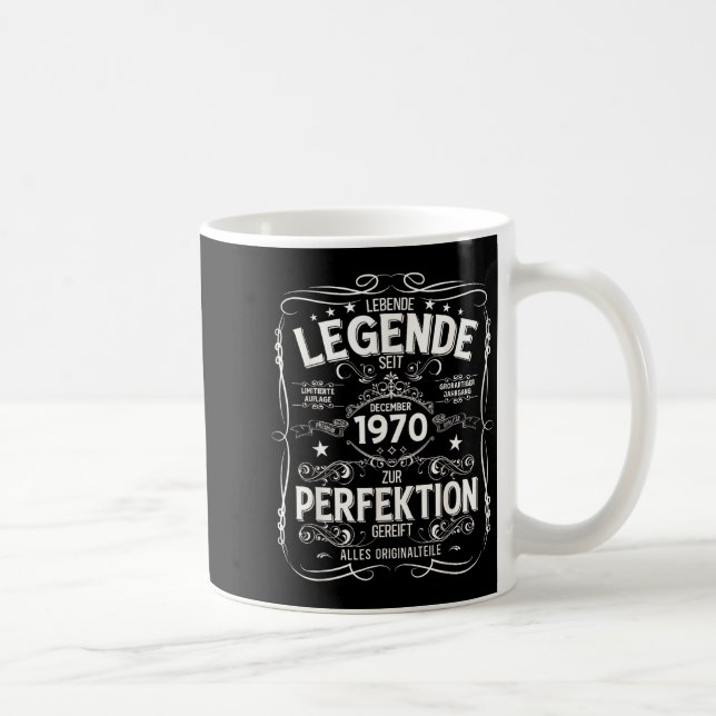 55th Birthday Gift Men Women Legend December 1970  Coffee Mug (Right)