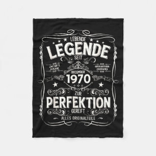 55th Birthday Gift Men Women Legend December 1970  Fleece Blanket