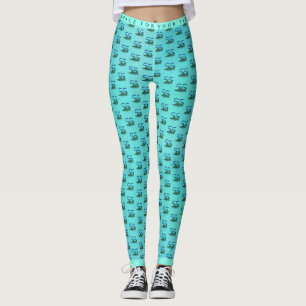 55th Birthday or Anniversary Peacock Feathers Leggings