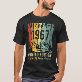 55th Birthday Party 55 Year Old Awesome 1967 Edit T-Shirt