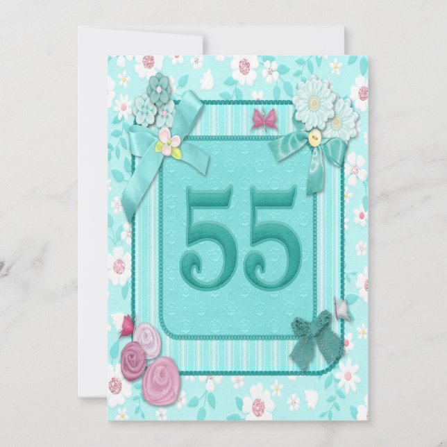 55th birthday party invitation (Front)