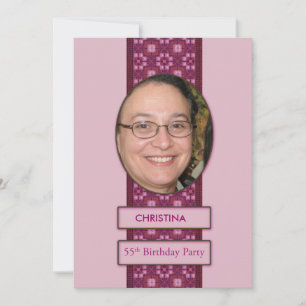55th Birthday Party Invitation Picture and Name