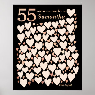 55th Birthday Reasons We Love You Guest Book