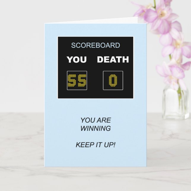 55th Birthday Scoreboard Card (Orchid)