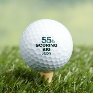 55th Birthday Scoring Big Custom Cool Gift Golf Balls