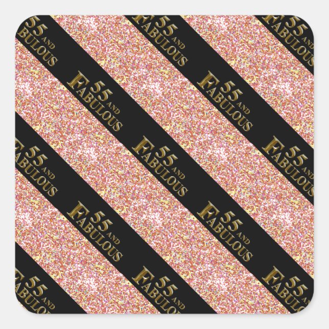 55th  Birthday  Square Sticker (Front)