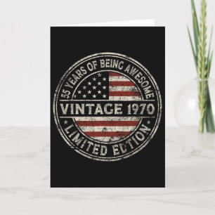 55th Birthday Vintage 1970 Limited Edition America Card