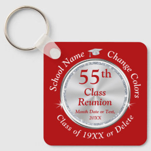 55th Class Reunion Ideas, CHANGE YEAR and COLORS, Key Ring