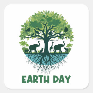 55th Earth Day 2025 April 22 Square Sticker