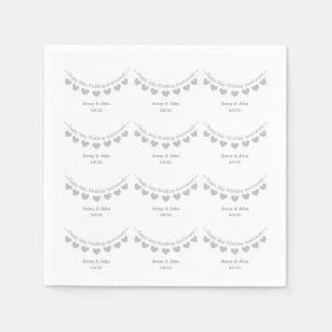 55th Emerald wedding anniversary bunting Napkin