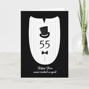 55th For Him Customisable Birthday Greeting Card