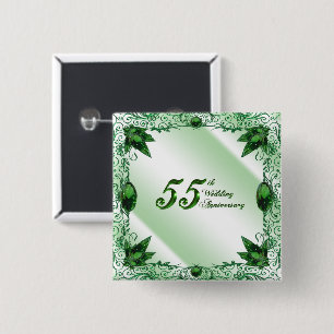 55th Wedding Anniversary Button