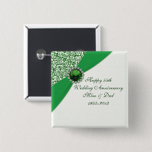 55th Wedding Anniversary Button