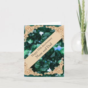 55th Wedding Anniversary Emerald Card