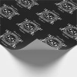 55th wedding anniversary emerald crest wrapping paper<br><div class="desc">A romantic design to celebrate your 55th year of marriage. If you would like any help customising this design please contact me, their is an ask this designer button, just below this text. This fifty fifth, 55 years wedding anniversary crest has the text emerald as that is the traditional gift...</div>