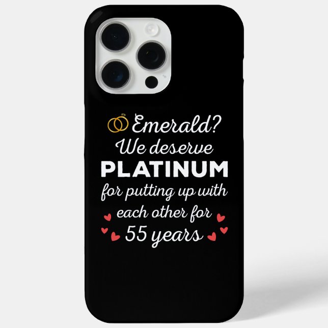 55th Wedding Anniversary I - Emerald Funny Couple Case-Mate iPhone Case (Back)